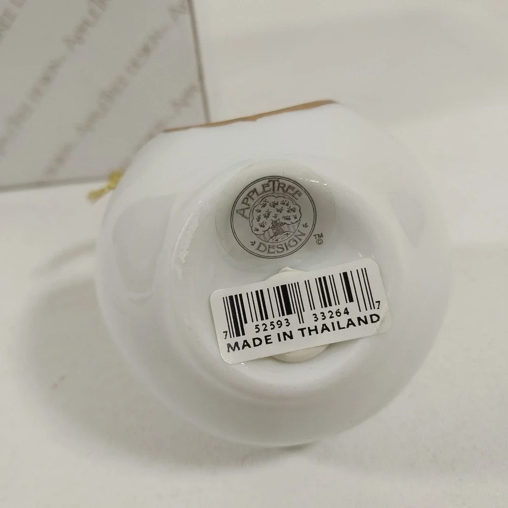 Apple Tree Design Fine Porcelain Angel Guardian‎ Star Gold Christmas Ornament